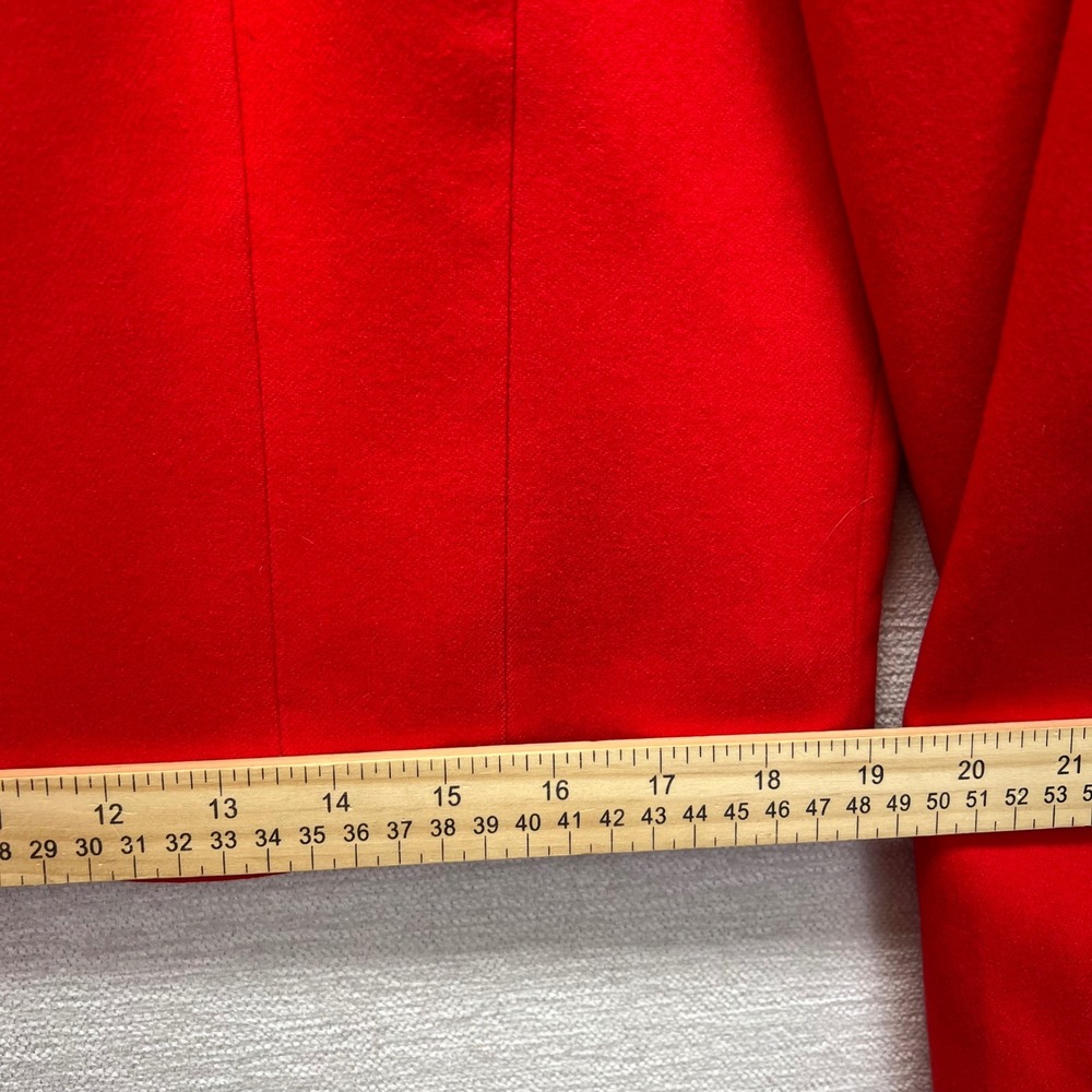 MCM Pendleton Red Wool Button Down Cropped Jacket… - image 6